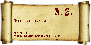 Moisza Eszter névjegykártya